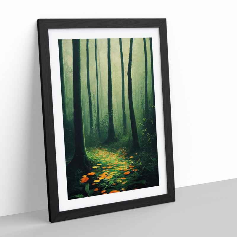 XV1022-3413X Path In The Forest - Print, 36cm H x 27cm W, Black Framed