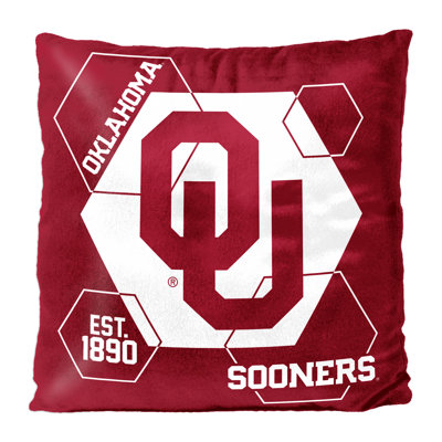 Northwest Ncaa Oklahoma Connector Velvet Reverse Sports Pillow For Fans, 16x16 Inches