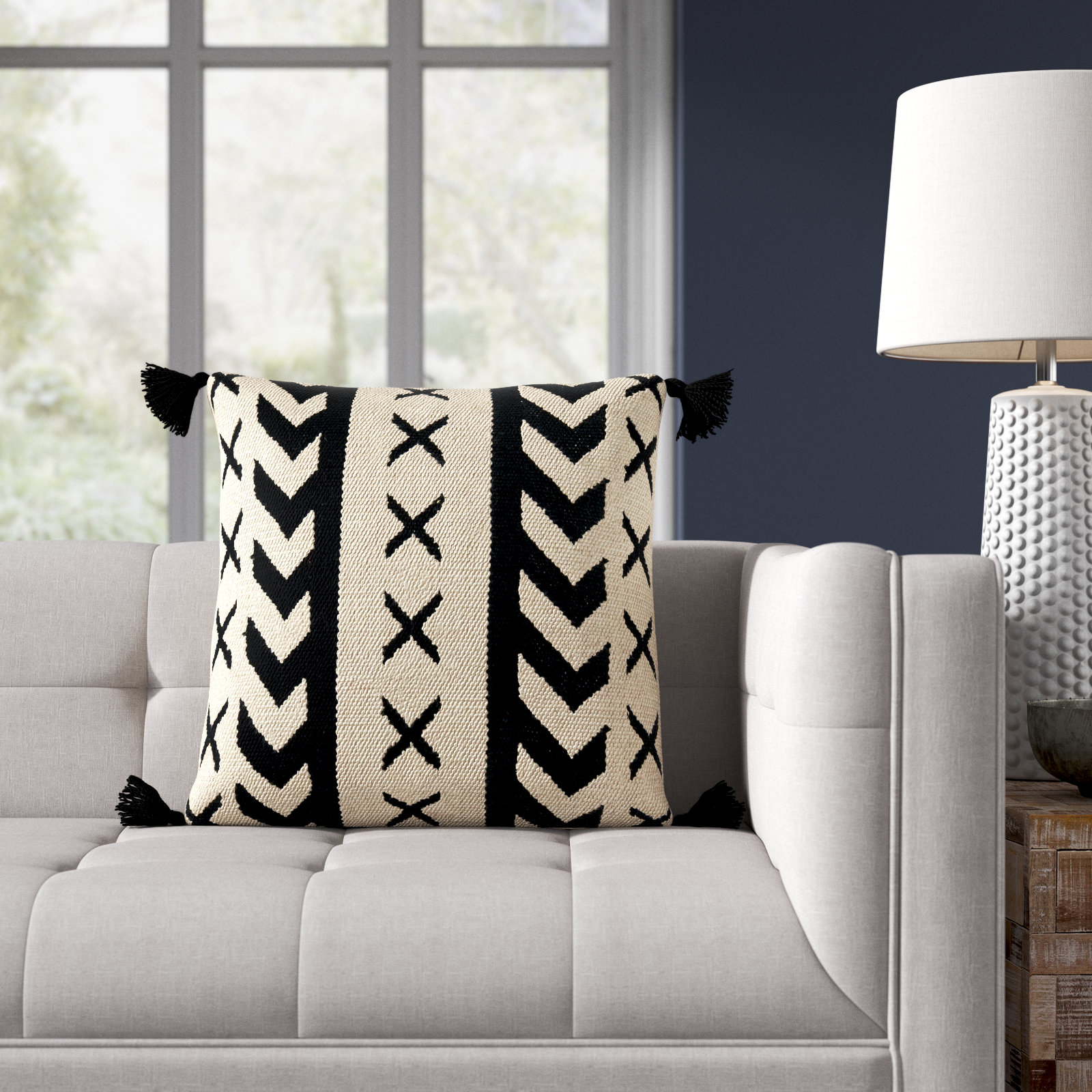 Kalindi Tassels Indoor/Outdoor Pillow Cover