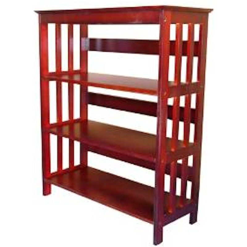 Bibliothèque standard en bois massif Nicks H 36 "x l 30", Cerisier