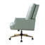 Fauteuil de direction ergonomique en cuir véritable avec dossier inclinable et garniture cloutée Mariana-203637307
