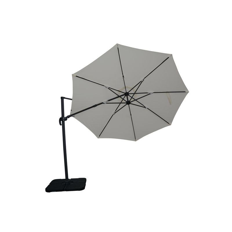 Johnny Cantilever Parasol, Natural, 240cm H x 350cm W x 350cm D