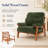 Mid-Century Accent Chair With Solid Wood Frame And Removable Cushions-1094629342