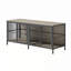 Table de bout de 80 po pour cage de chien, chenil d'intérieur 2 portes robuste, meuble pour chien polyvalent comme meuble télé ou table d'appoint pour le salon, grands et moyens chiens, gris.-531241431