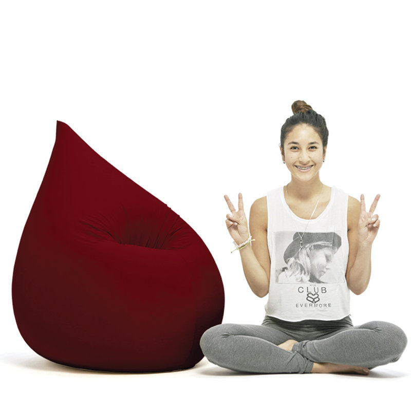 Elly Cotton Bean Bag Chair, Bordeaux