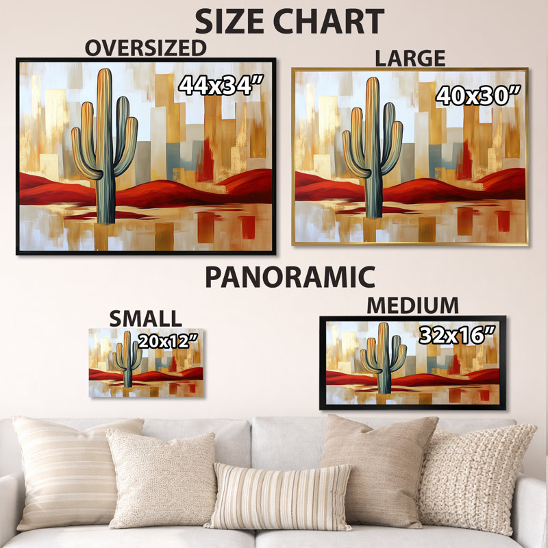 «Torrington I», art mural encadré Southwestern, H 34 po x l 44 po, Toile tendue