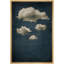 Œuvre de décoration murale minimaliste de tons bicolores bleu marine foncé 2-98126416-98126418