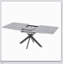 Ensemble de table de salle à manger extensible pour 6 à 8 personnes avec chaises rembourrées en forme de C et grande table à pieds en métal, parfait pour les salles à manger modernes