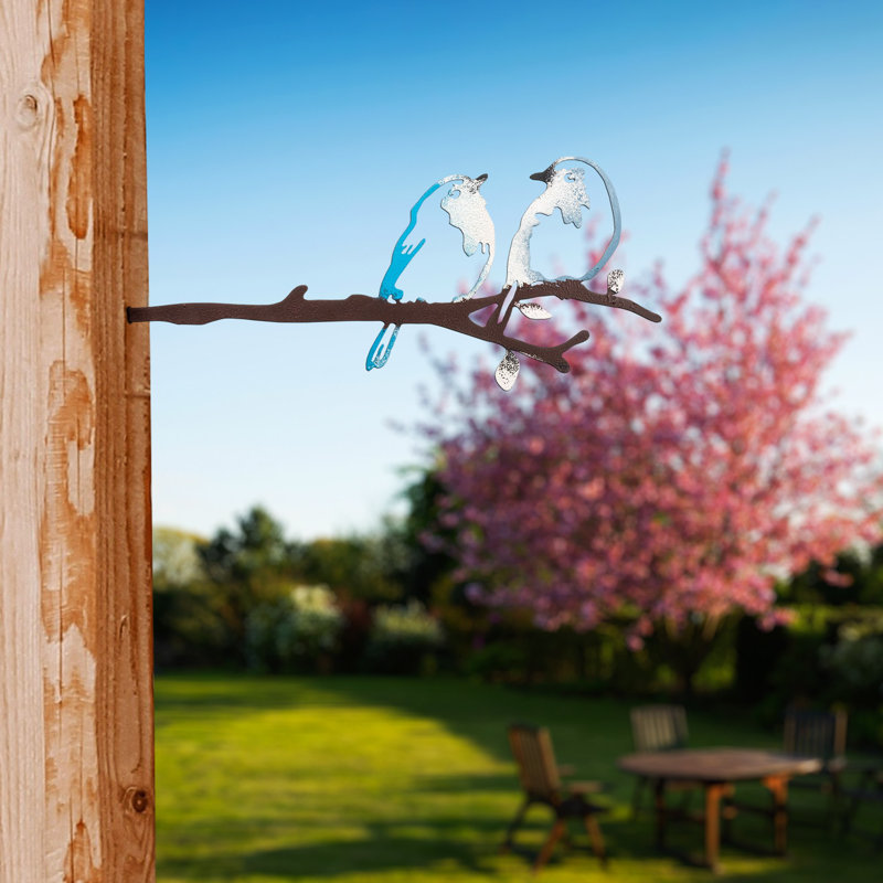 Hand-Painted Decorative Garden Object, 7.9 x 19.7 inches | 100% Metal Construction, Thickness: 0.06 inches | No Assembly Required, Unique Color Variations | Perfect for Outdoor Decor & Garden Accents