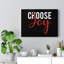 Choose Joy Red - Wrapped Canvas Print-1041462079