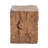 Outdoor And Indoor Stump Shape MGO Side Table, Brown Finish