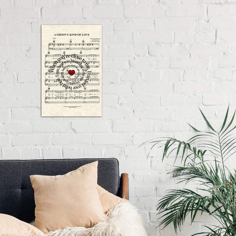 A Groovy Kind Of Love - Wrapped Canvas Print, 66.04 cm H x 45.72 cm W x 3.175 cm D