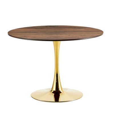 Table de lavage en bois naturel de 80 cm, pieds dorés, plateau de table attrayant et polyvalent