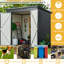 Remise de jardin toutes saisons 6 pi x 4 pi - noir, panneaux noir, porte large