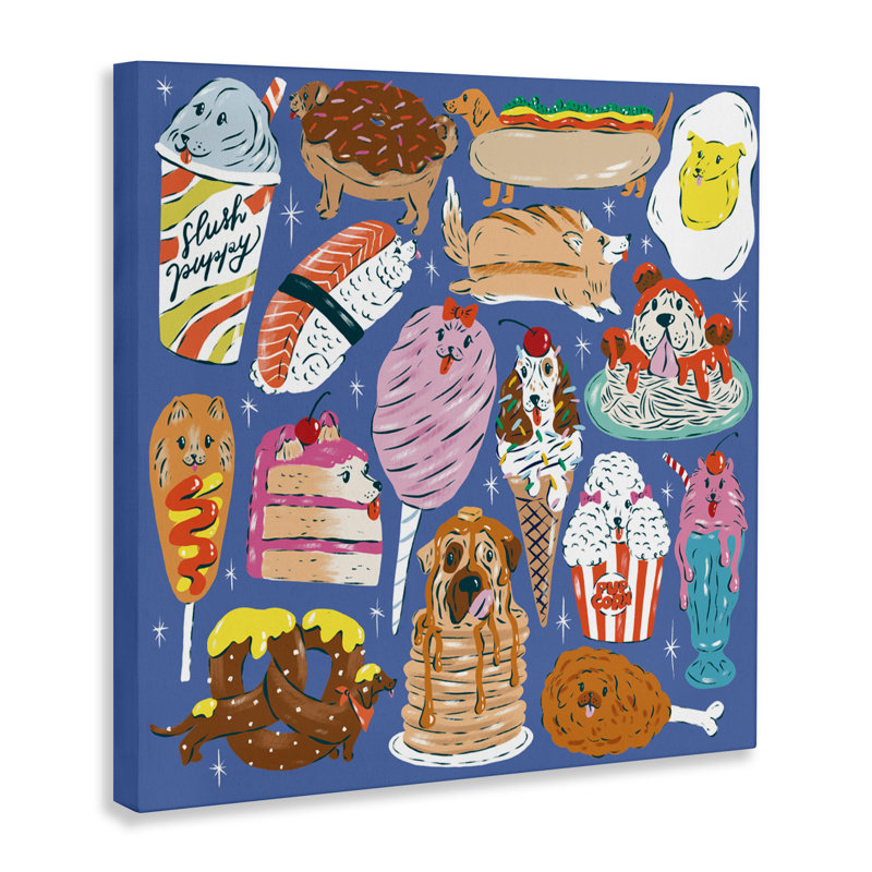 Illustration de casse-tête Dog Foods, conception de Krissy Mast, H 17 po x l 17 po