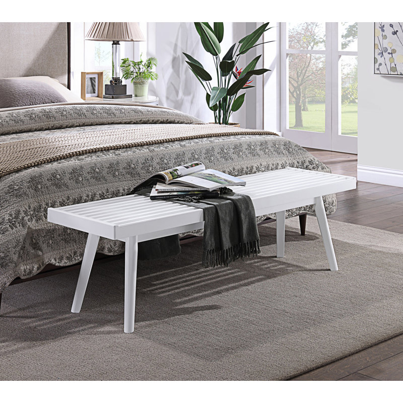 Banc à lattes, H 17,53 po x l 56,36 po x P 16,51 po