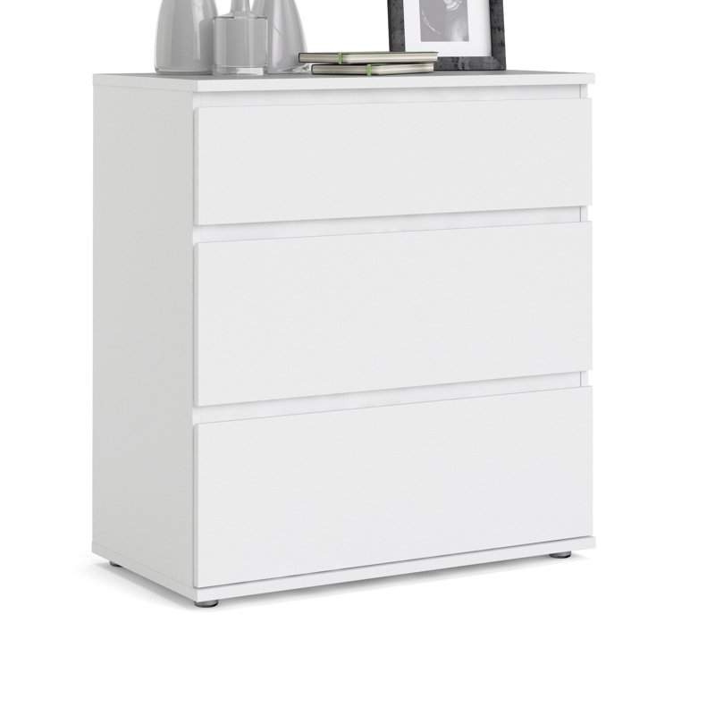 Palouse 77cm W 3 - Drawer Chest of Drawers, White