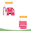 Lit mezzanine double avec tente et tour rose Slide-1155812861-1155812860