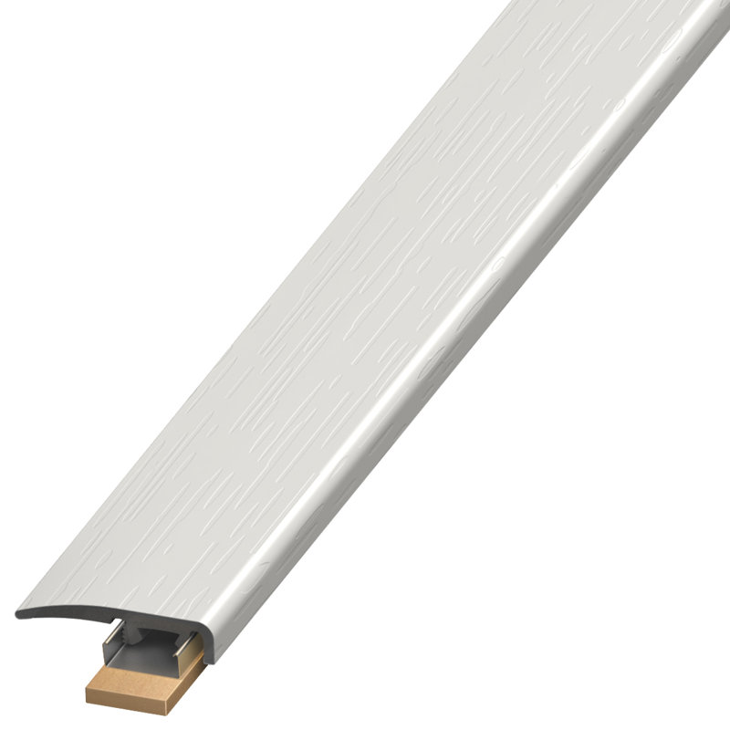 PVC PVC de 0,31 po d'épaisseur x 1,38 po de largeur x 94 po de longueur, Blanc