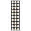 Tapis lavable à motif géométrique noir à carreaux crème-1604754482
