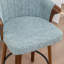 Tabouret de comptoir pivotant rembourré avec structure en bois Devault-123162593