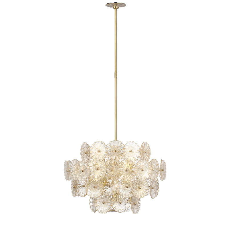 Julie Neill Gianna 24" Chandelie, Gold, Hand-Rubbed Antique Brass