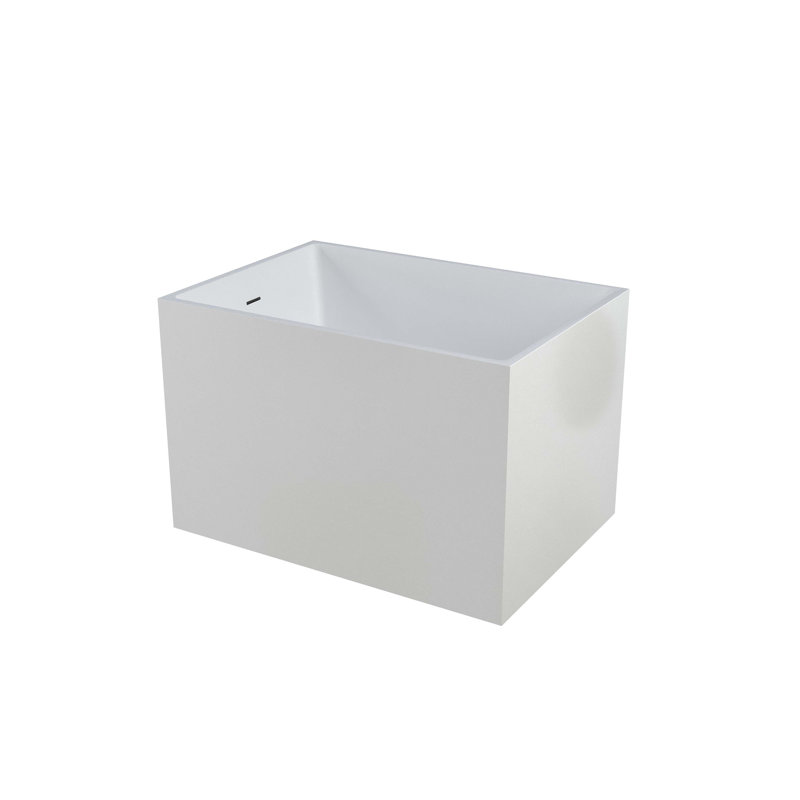 Baignoire de trempage autoportante en acrylique avec siège intégré - blanc brillant