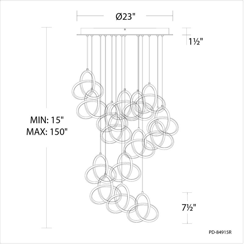Vornado Multi-Light Pendant, Black
