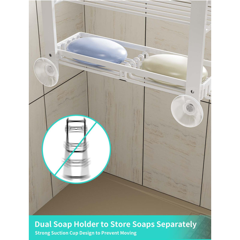 Over-the-Door Bath Caddy, White