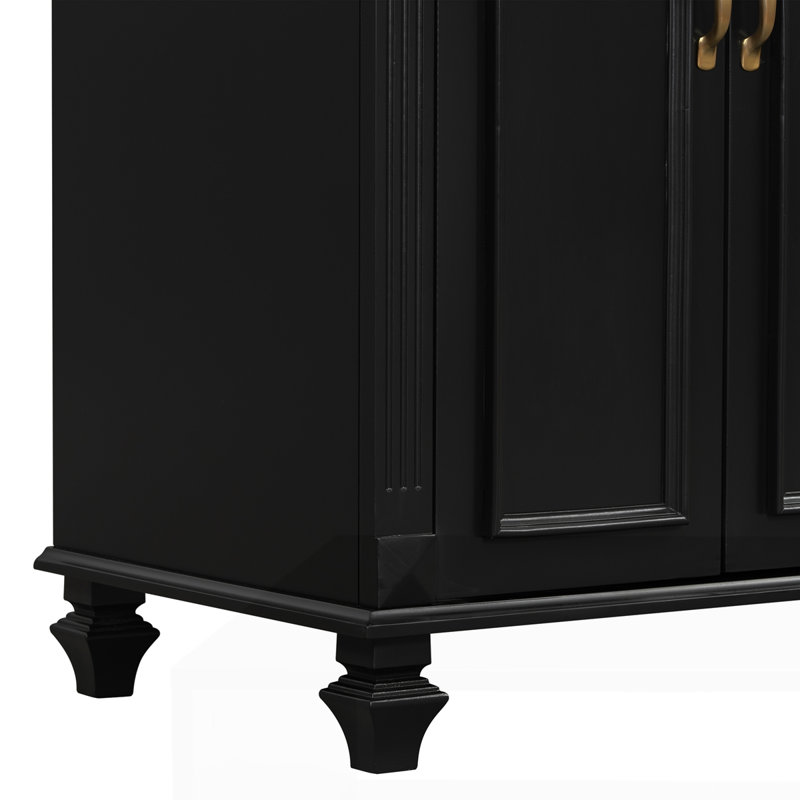 Meuble-lavabo 36 po avec lavabo, Noir