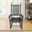 Chaise berçante en bois, sans tapis-877145608