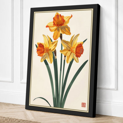 Daffodil Study Botanical - Wrapped Canvas
