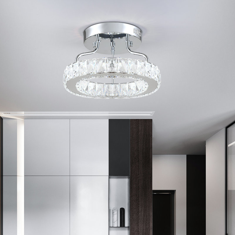 Charleston Crystal LED Semi Flush Mount
