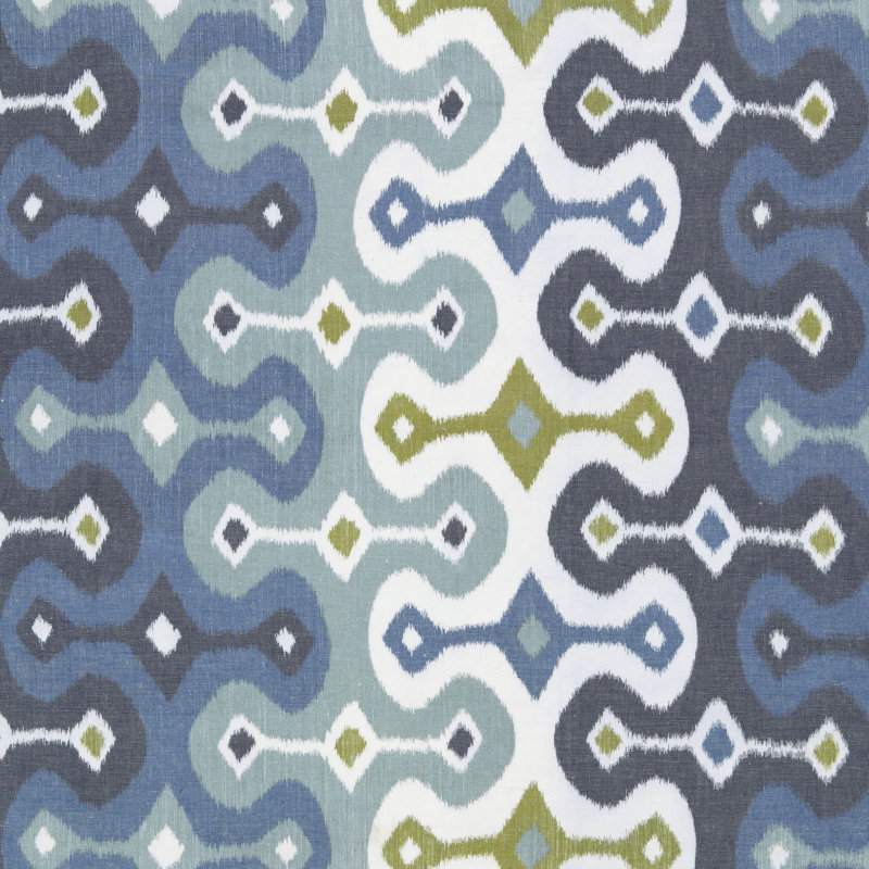 Darya Ikat Fabric, Sky