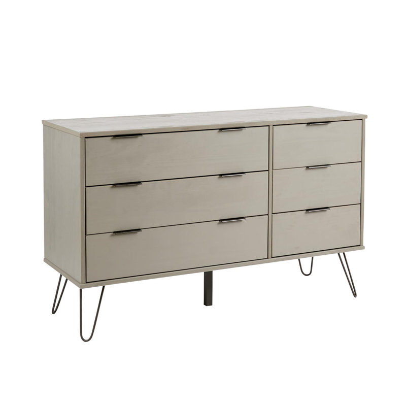 Rothley 6 Drawer Chest Storage Unit, Gray