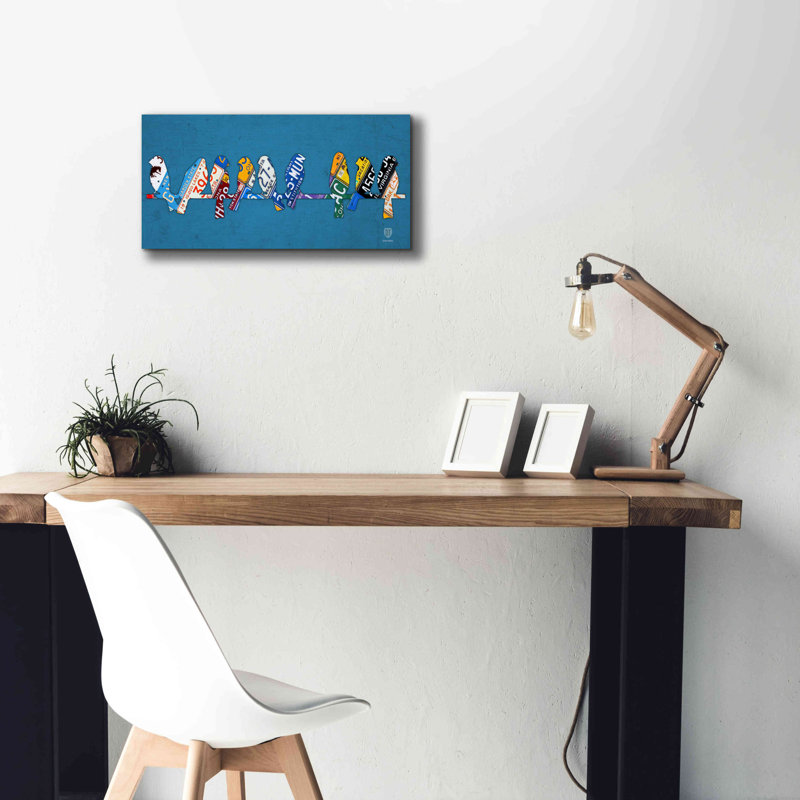 «Birds On A Wire» par Design Turnpike, H 12 po x l 24 po x P 0,75 po