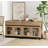 2 In 1 Multifunctional Sideboard Buffet Cabinets With 4 Glass Doors And 2 Drawers, Modern Sideboard Credenza With Metal Base, Coffee Bar Storage Cabinet For Living Room, Kitchen-1856058273