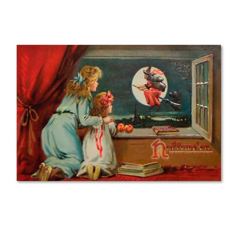 Reproduction d’art sur toile tendue halloween, H 12 po x l 19 po x P 2 po