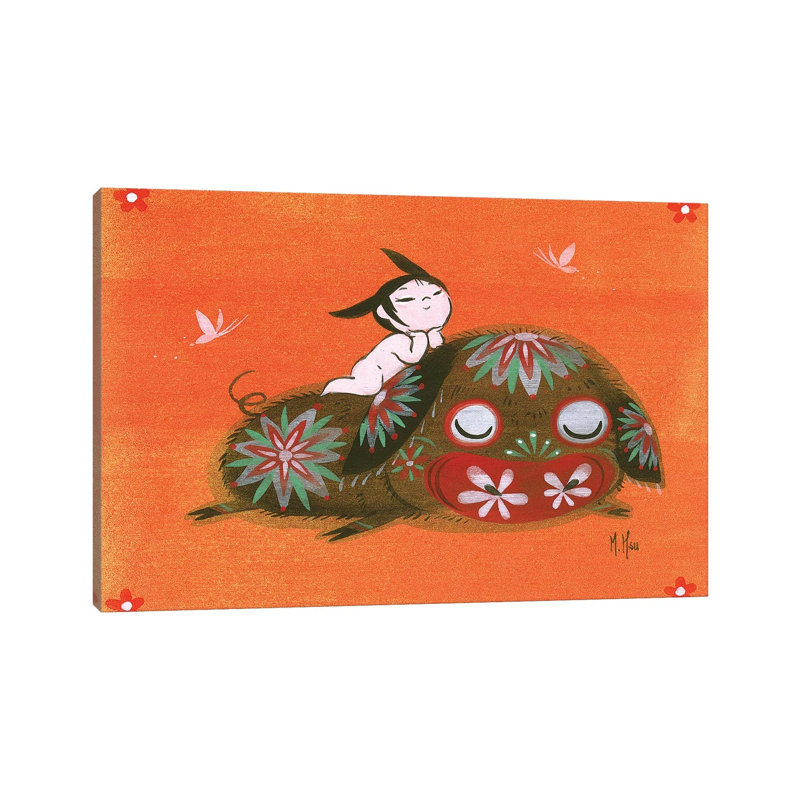 Piggy Smile by Martin Hsu - Wrapped Canvas Print, 20.32 cm H x 30.48 cm W