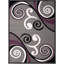 Tapis gris à motif abstrait Bailes-1023863183