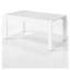 Ensemble de conversation de patio 3 pièces en aluminium 3 pièces, canapé d'extérieur 5 places avec coussins gris clair épais et structure blanche et table basse-1721070386-1721070397