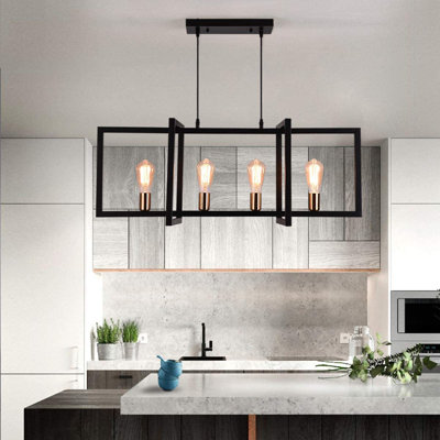 Barbara 4 - Light Black Kitchen Island Pendant