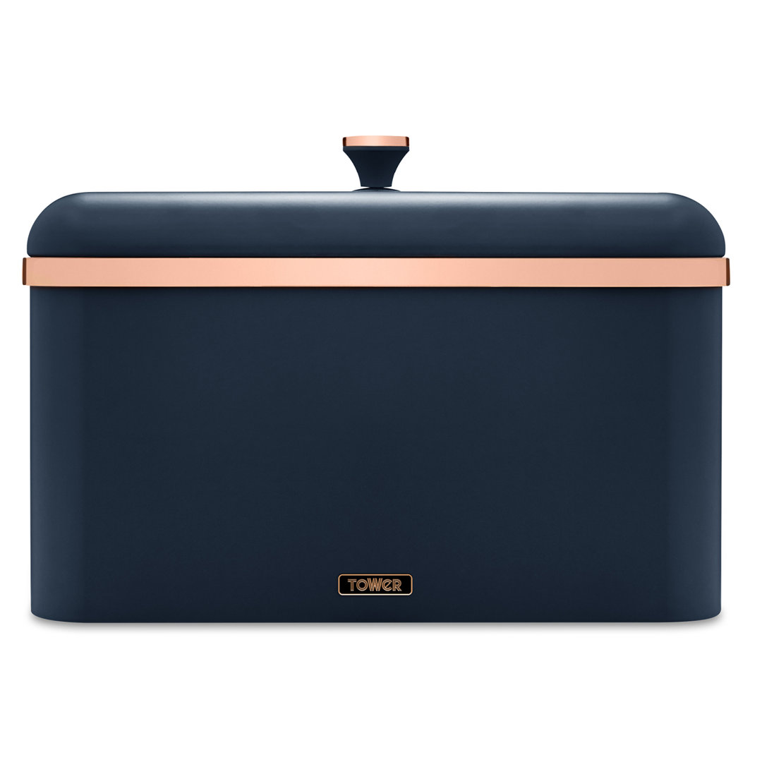 Tower Cavaletto Bread Bin with Removable Lid and Durable Steel Body