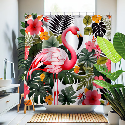 Rideau de douche Amie Flamingo