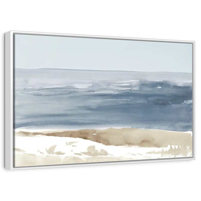Douces côtes I, Cadre flottant blanc, 13 po x 9 po