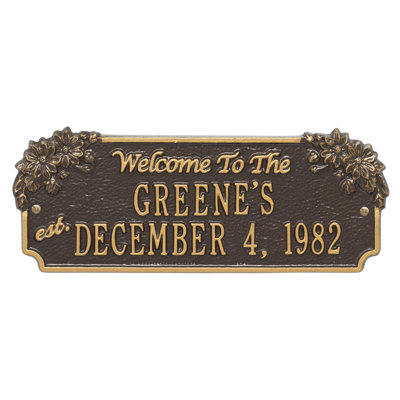 Daisey 3-Line Wall Address Plaque