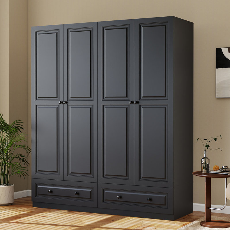 Armoire-penderie polyvalente 74 po avec 2 tiroirs