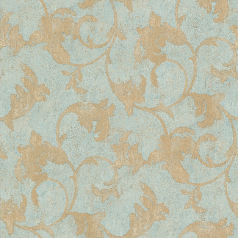 Passabe 10m x 53cm Metallic Roll, Blue/Gold
