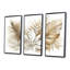 «Reflection Tropical Gray Leaves II - Plants», ensemble d'art mural-107200381-107200382