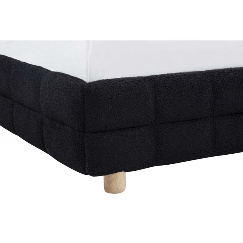 Lit plateforme grand moderne Modern, Noir, noir, noir, noir